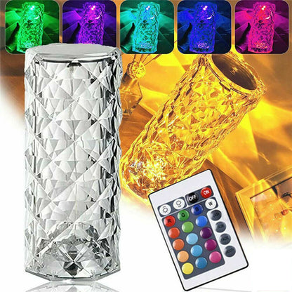 LED Crystal Diamond Rose Night Light