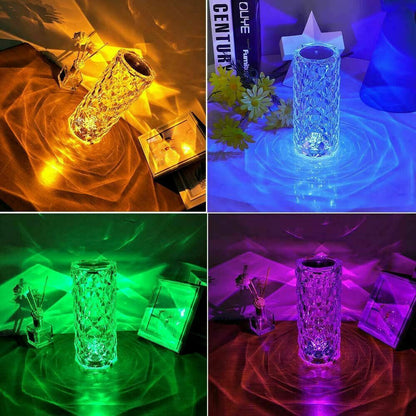 LED Crystal Diamond Rose Night Light