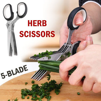 Stainless Steel Multi-Blade Herb Scissor